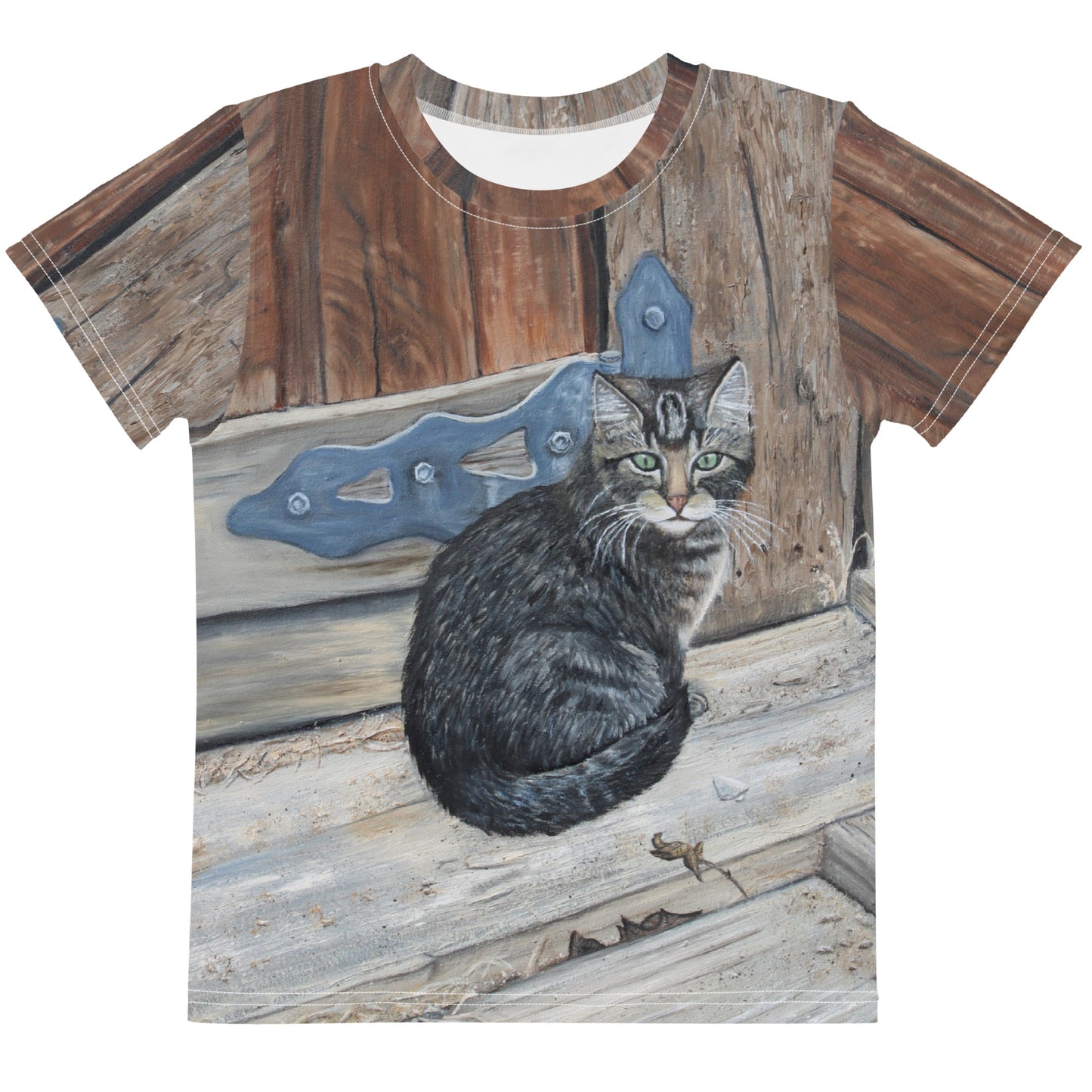 Kids crew neck t-shirt Miss Bonnie Barn Cat