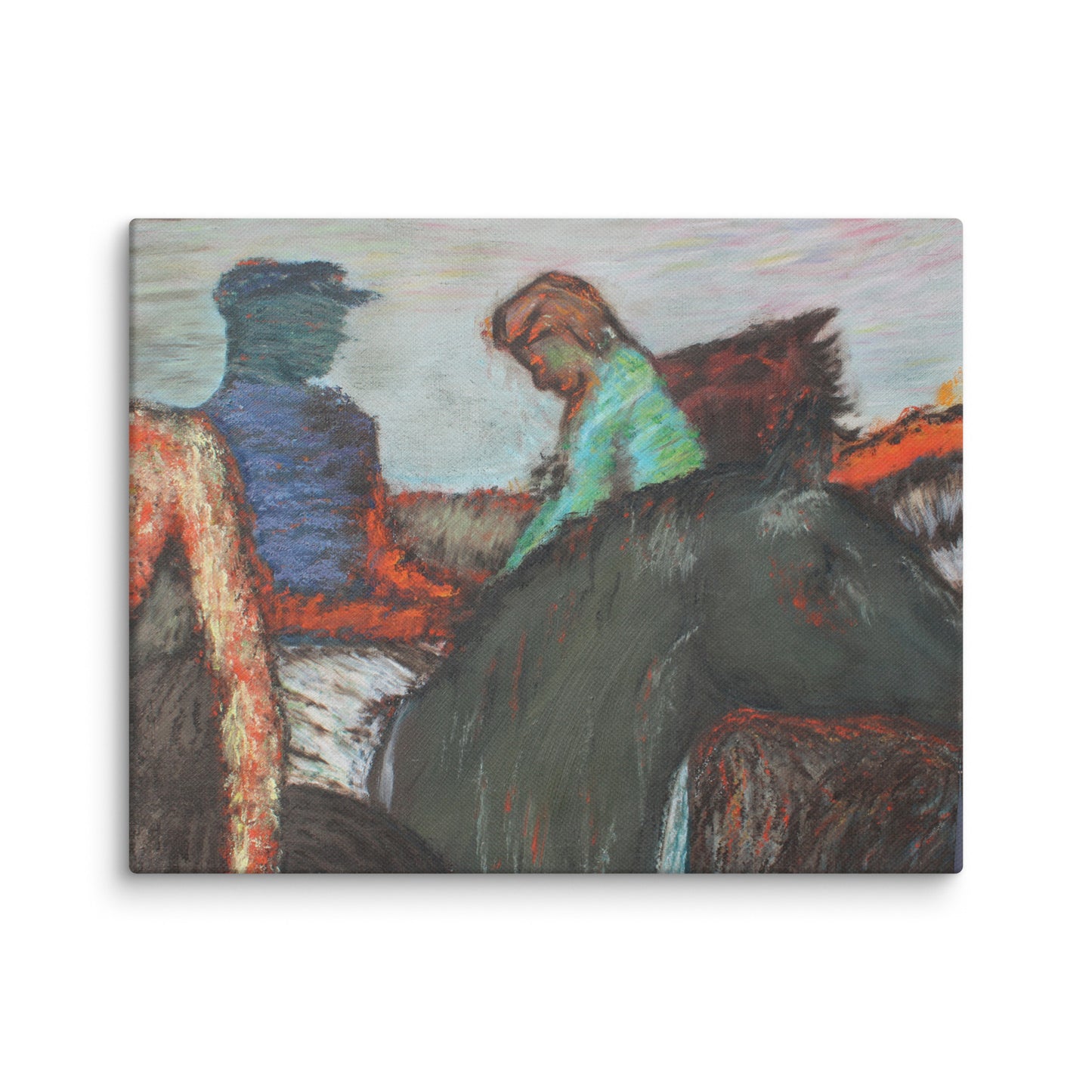 ‘Degas Study: Jockeys on Race Horses’ Canvas Print – Elegant Equestrian Art in Multiple Sizes – Perfect for Horse Racing Enthusiasts & Fine Art Collectors