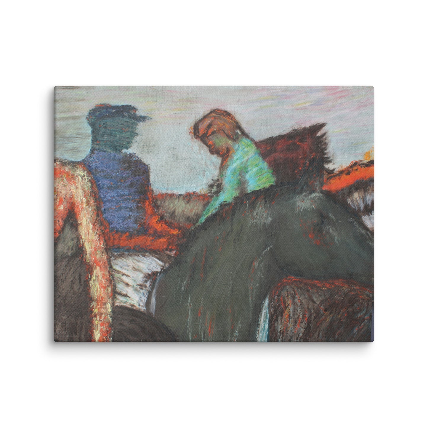 ‘Degas Study: Jockeys on Race Horses’ Canvas Print – Elegant Equestrian Art in Multiple Sizes – Perfect for Horse Racing Enthusiasts & Fine Art Collectors