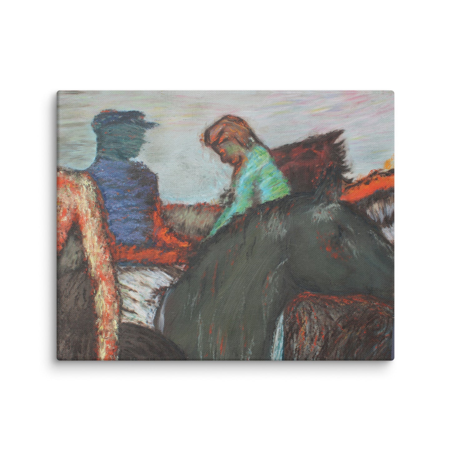 ‘Degas Study: Jockeys on Race Horses’ Canvas Print – Elegant Equestrian Art in Multiple Sizes – Perfect for Horse Racing Enthusiasts & Fine Art Collectors