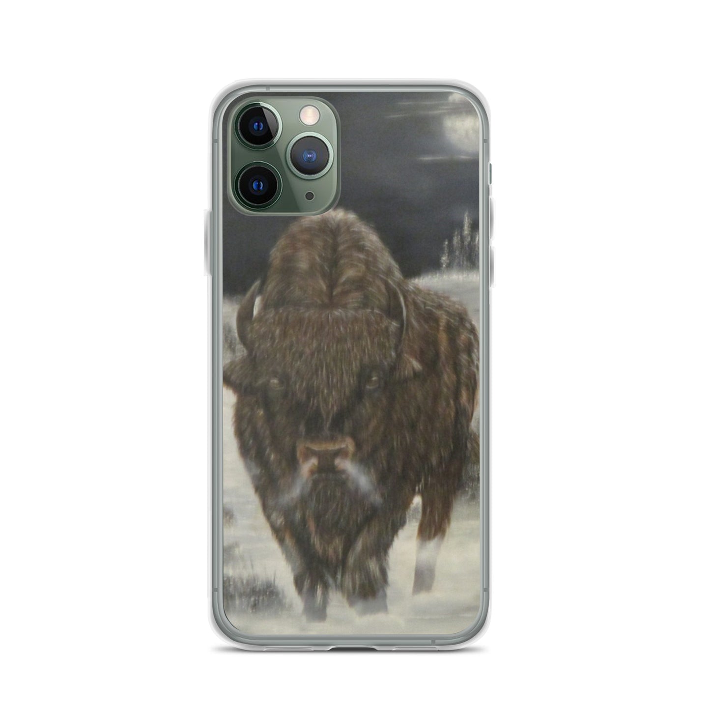 Clear Case for iPhone® Bison Full Moon