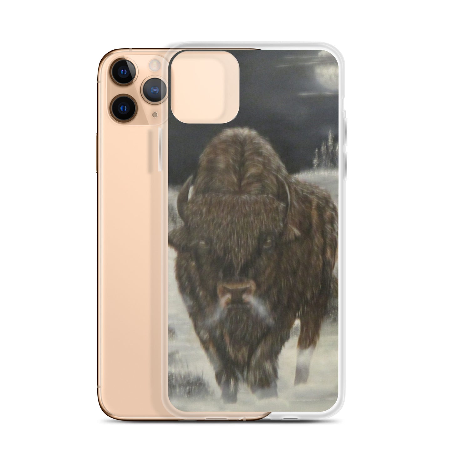 Clear Case for iPhone® Bison Full Moon