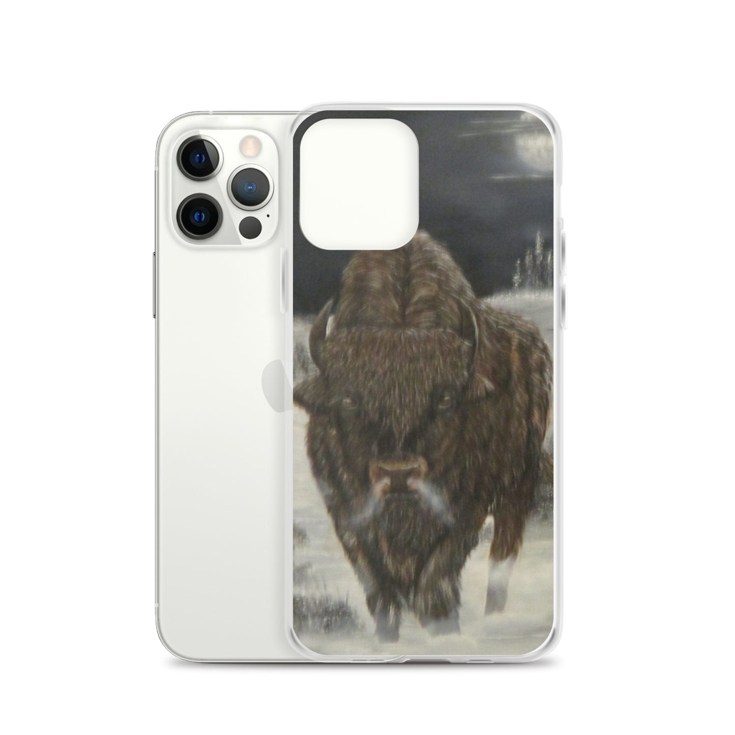 Clear Case for iPhone® Bison Full Moon