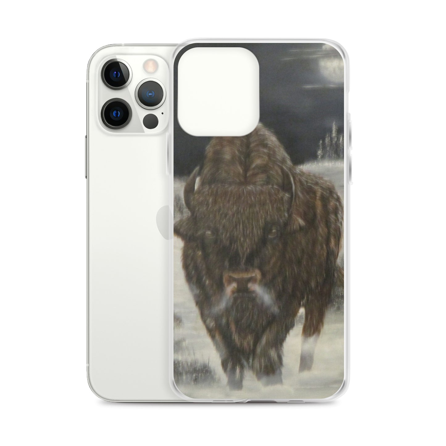 Clear Case for iPhone® Bison Full Moon