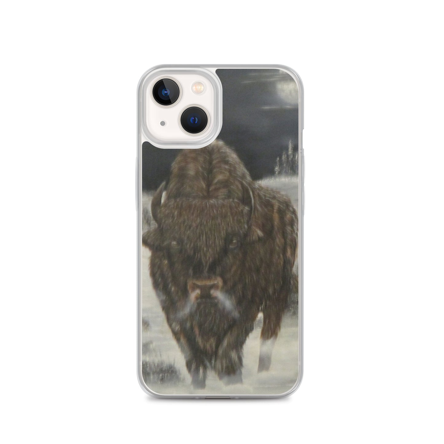 Clear Case for iPhone® Bison Full Moon