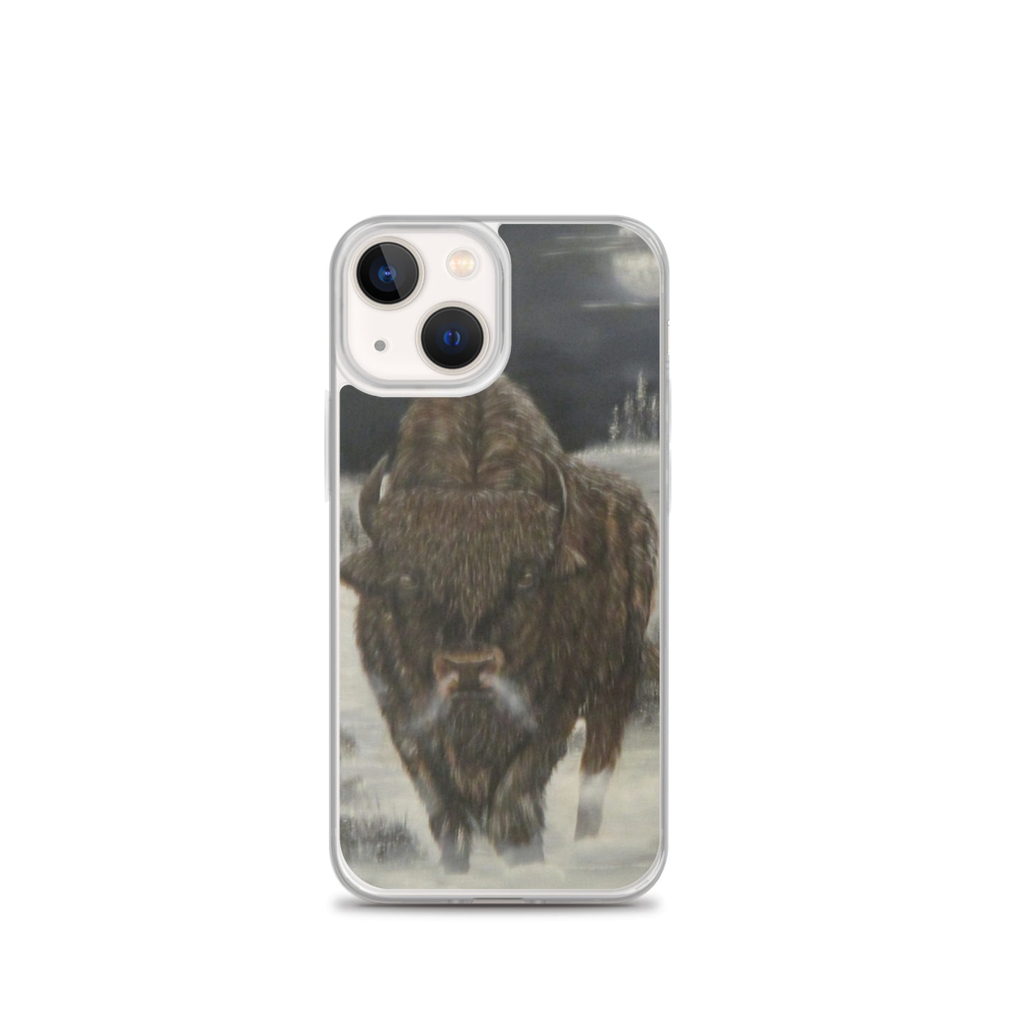 Clear Case for iPhone® Bison Full Moon