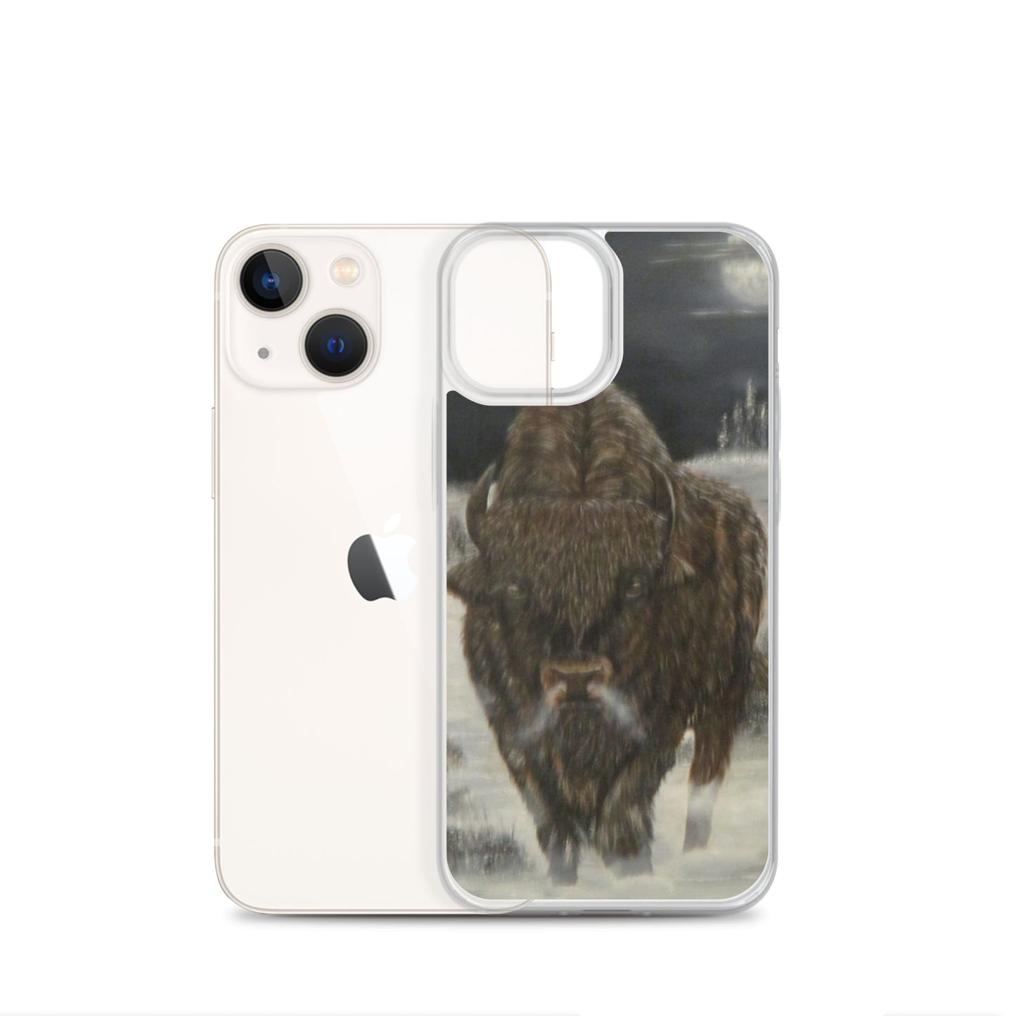 Clear Case for iPhone® Bison Full Moon