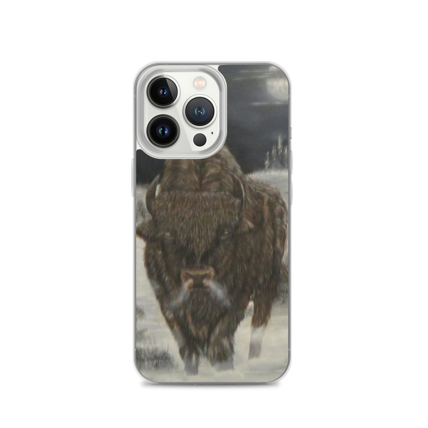 Clear Case for iPhone® Bison Full Moon