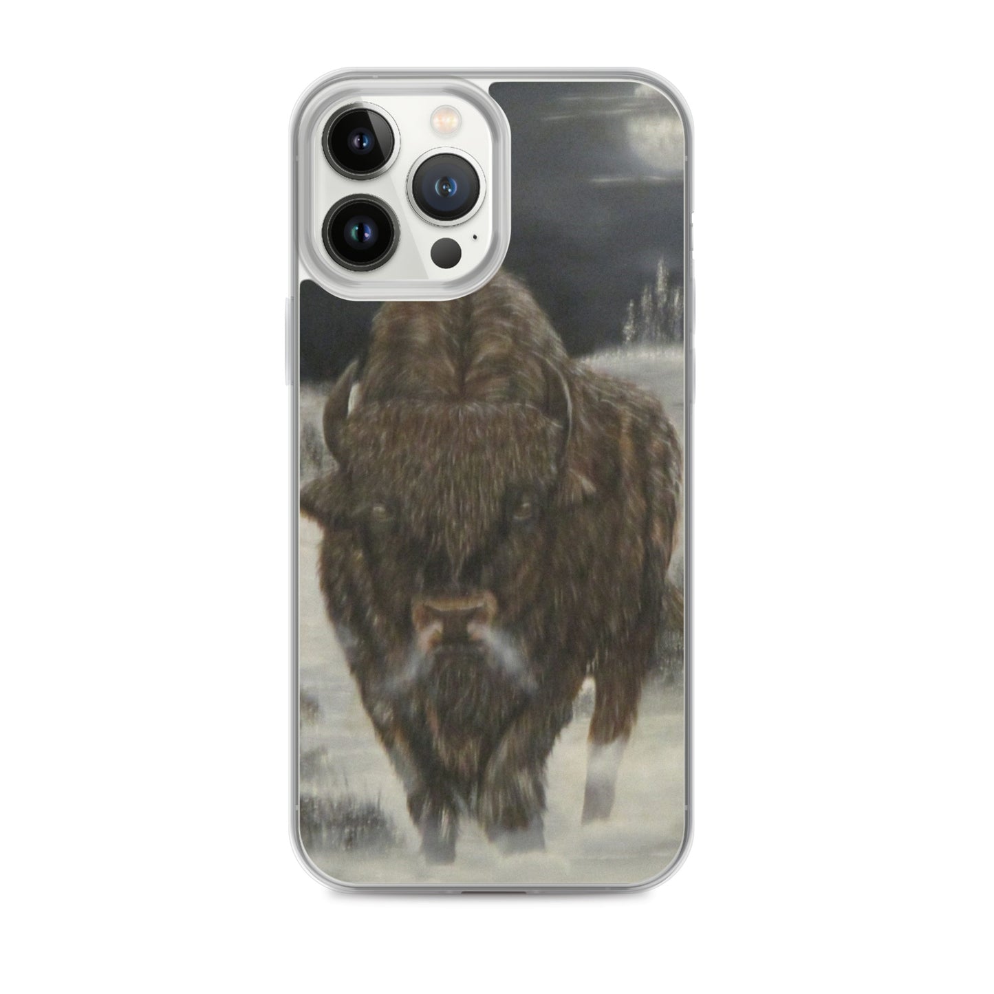 Clear Case for iPhone® Bison Full Moon