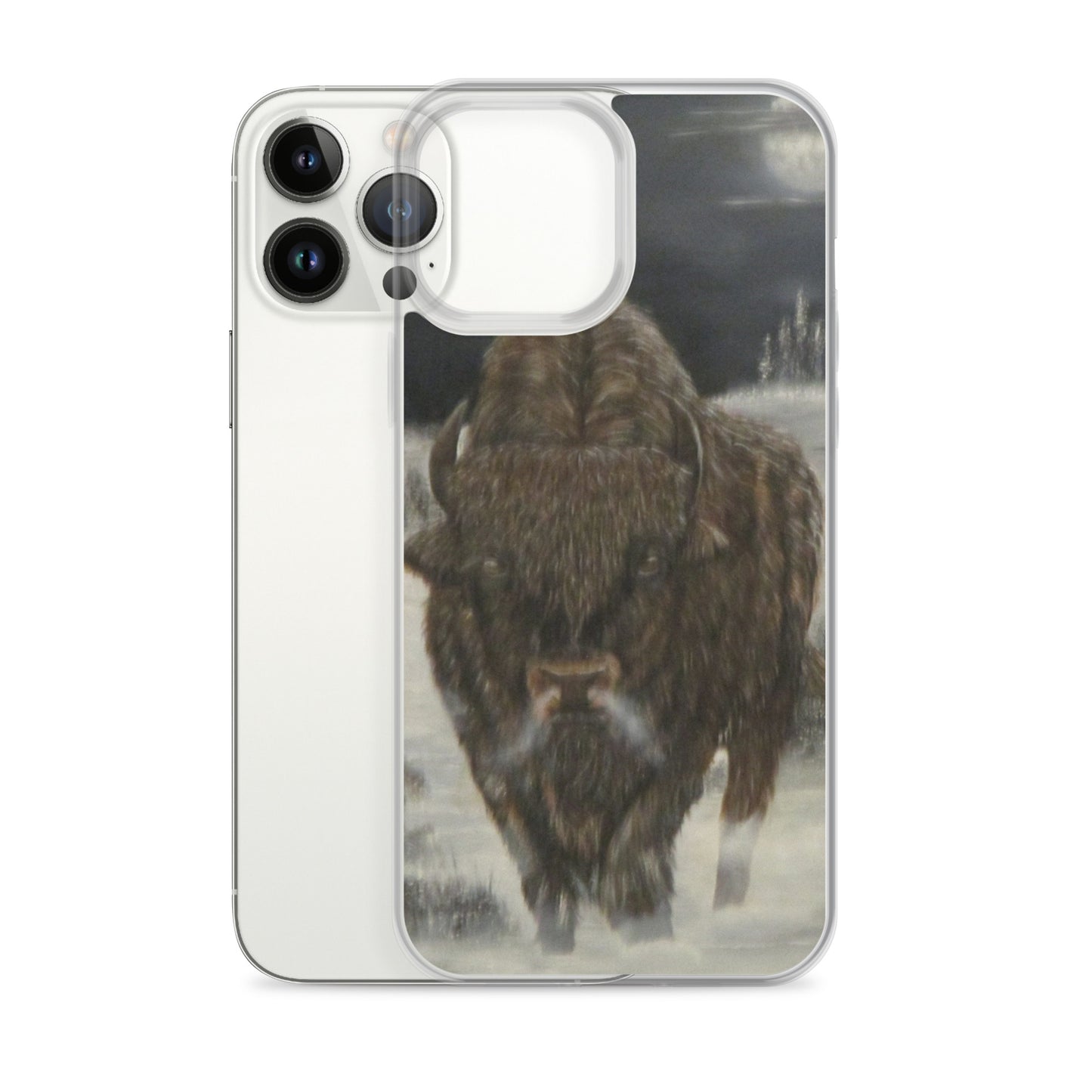 Clear Case for iPhone® Bison Full Moon