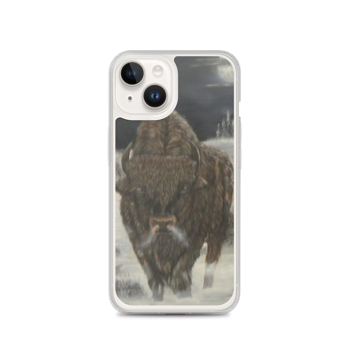 Clear Case for iPhone® Bison Full Moon