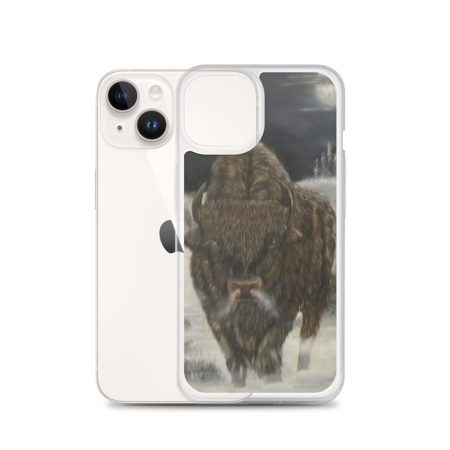 Clear Case for iPhone® Bison Full Moon