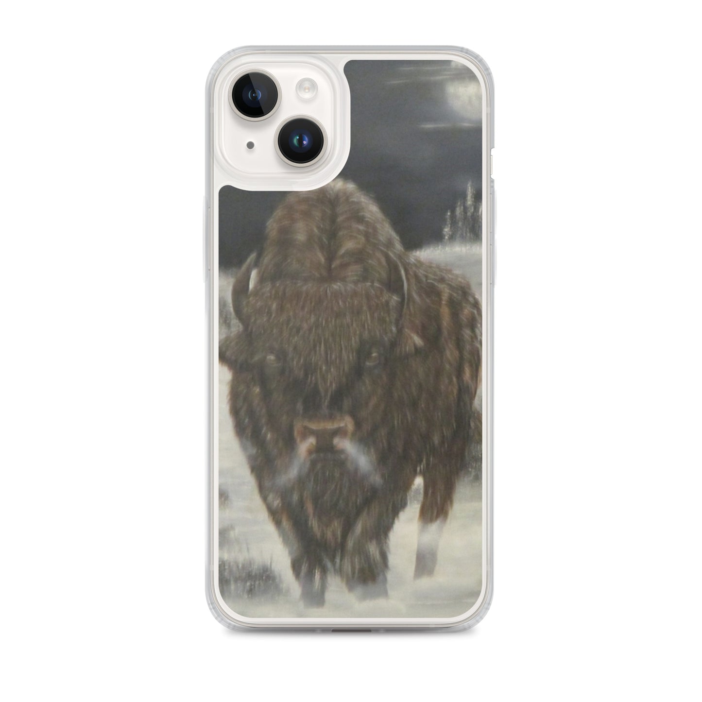 Clear Case for iPhone® Bison Full Moon