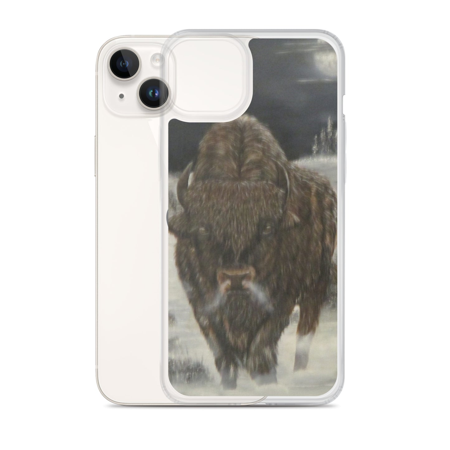 Clear Case for iPhone® Bison Full Moon