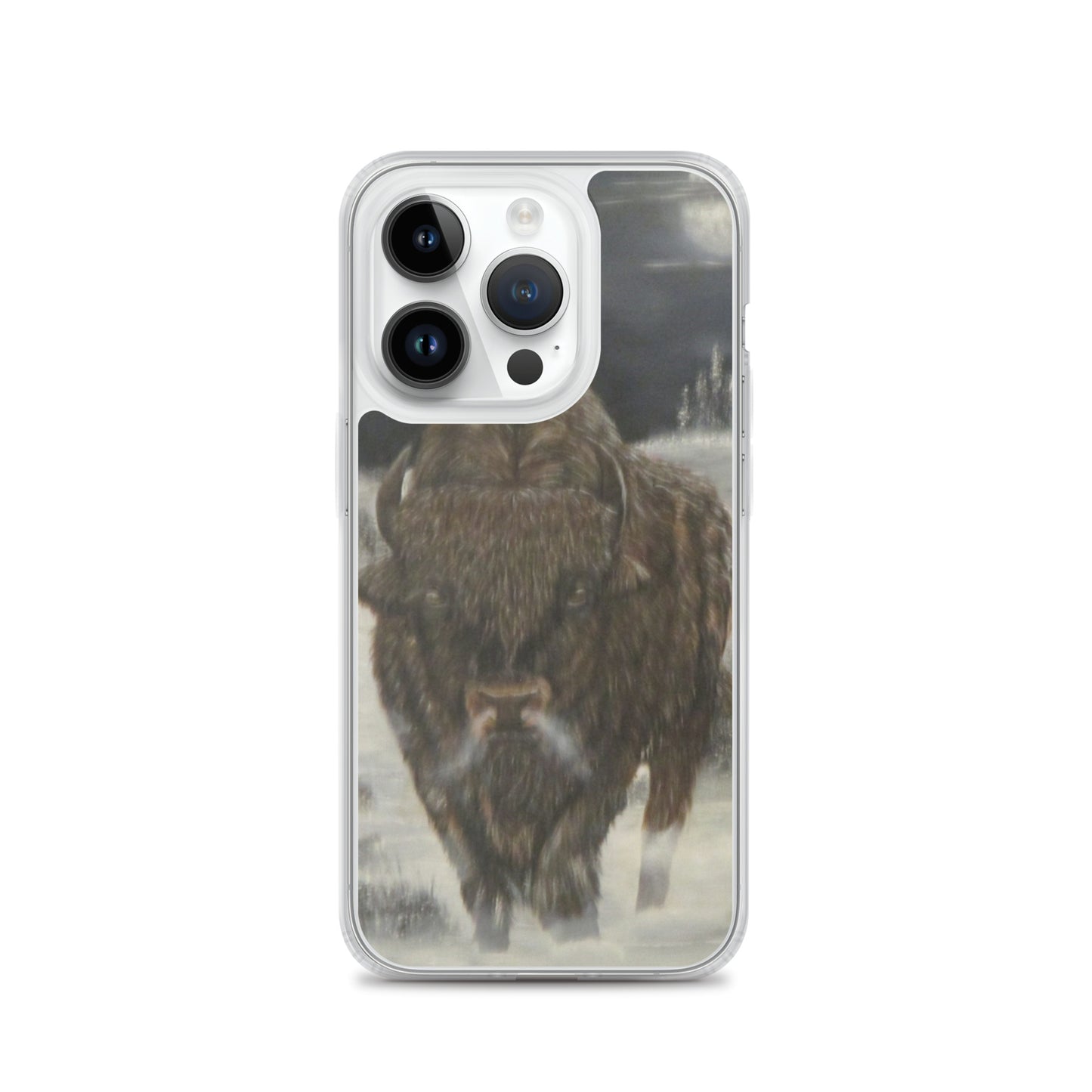 Clear Case for iPhone® Bison Full Moon