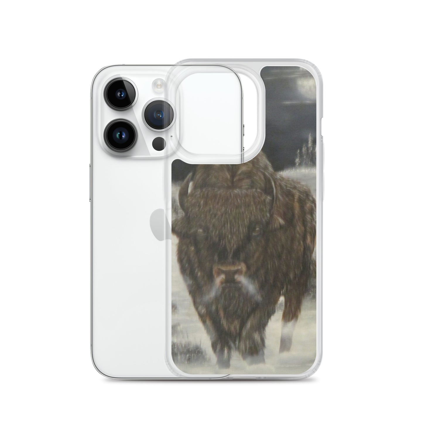 Clear Case for iPhone® Bison Full Moon