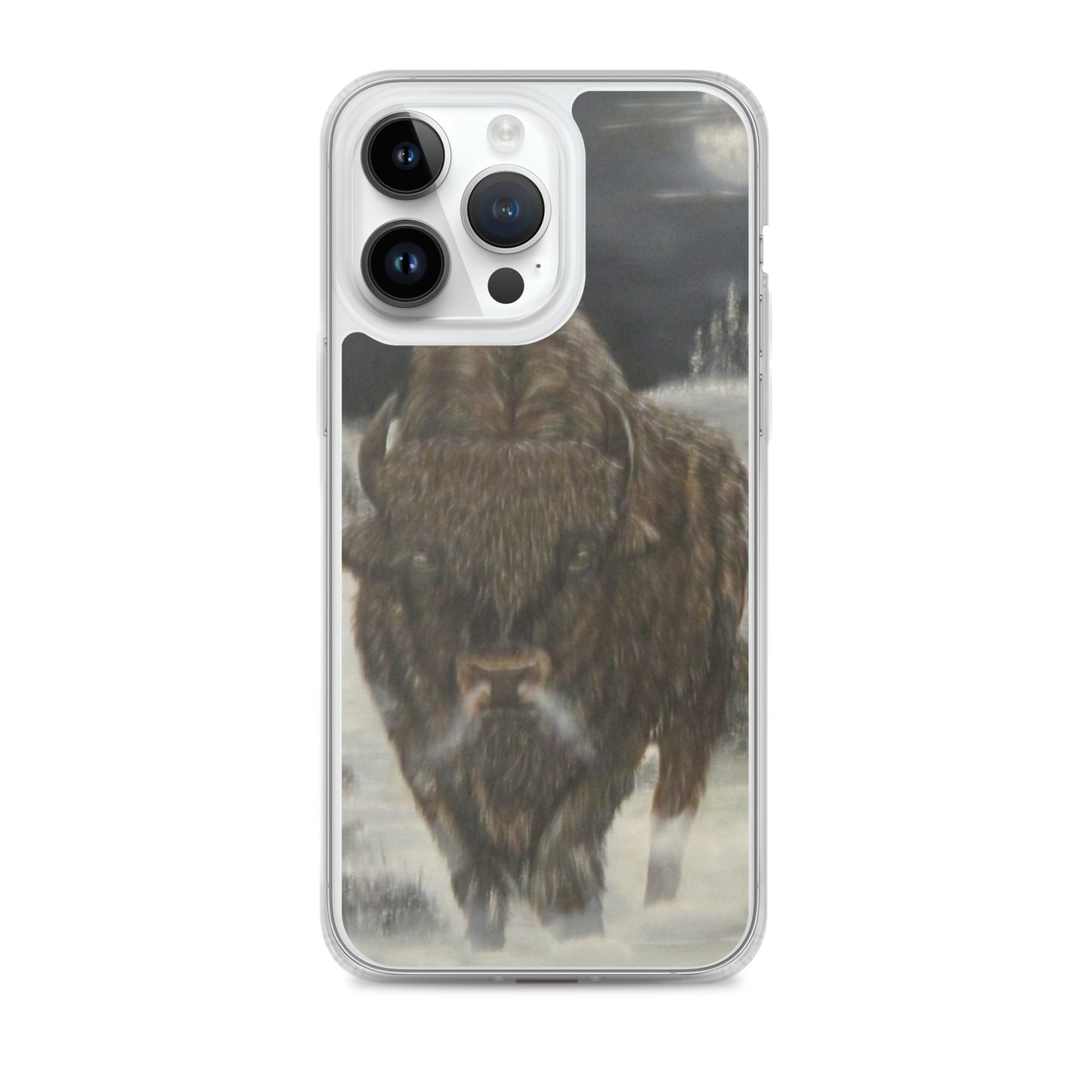 Clear Case for iPhone® Bison Full Moon