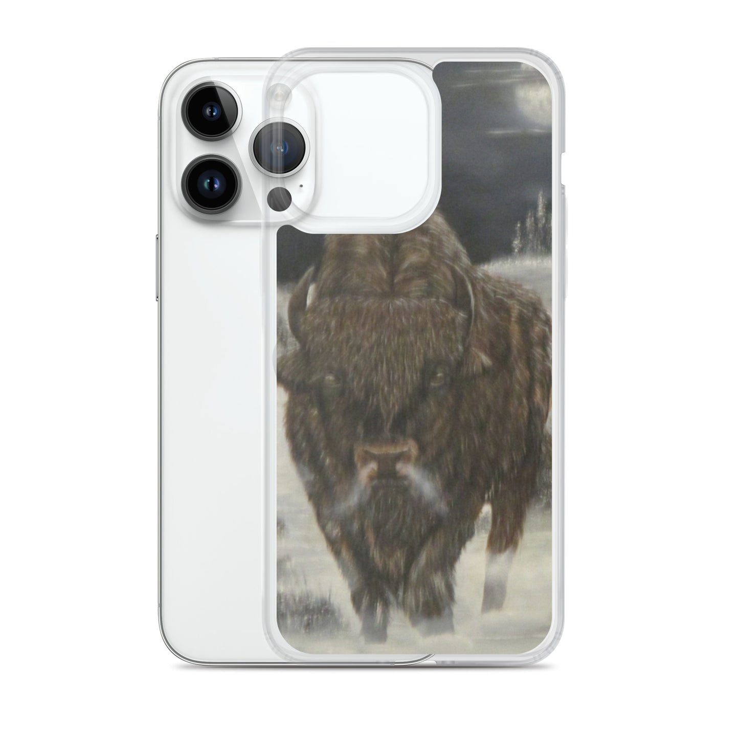 Clear Case for iPhone® Bison Full Moon