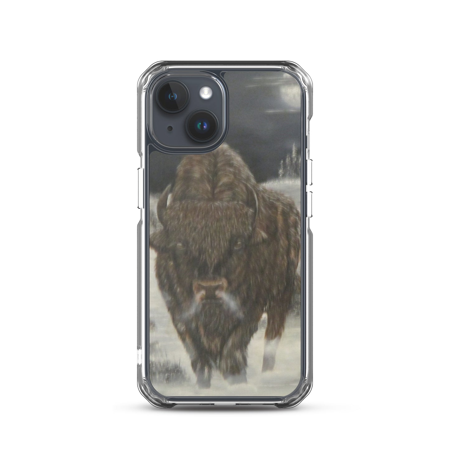 Clear Case for iPhone® Bison Full Moon