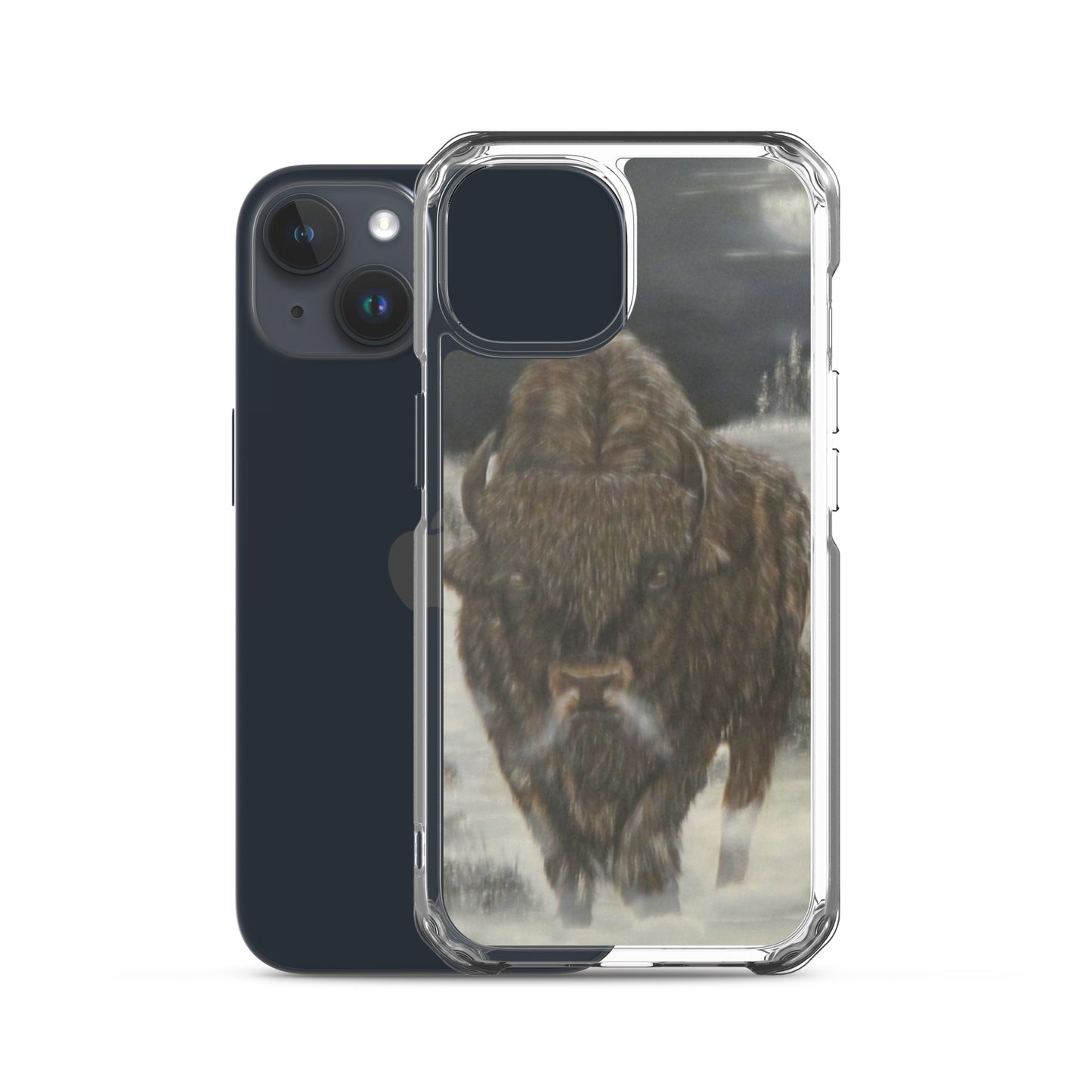 Clear Case for iPhone® Bison Full Moon