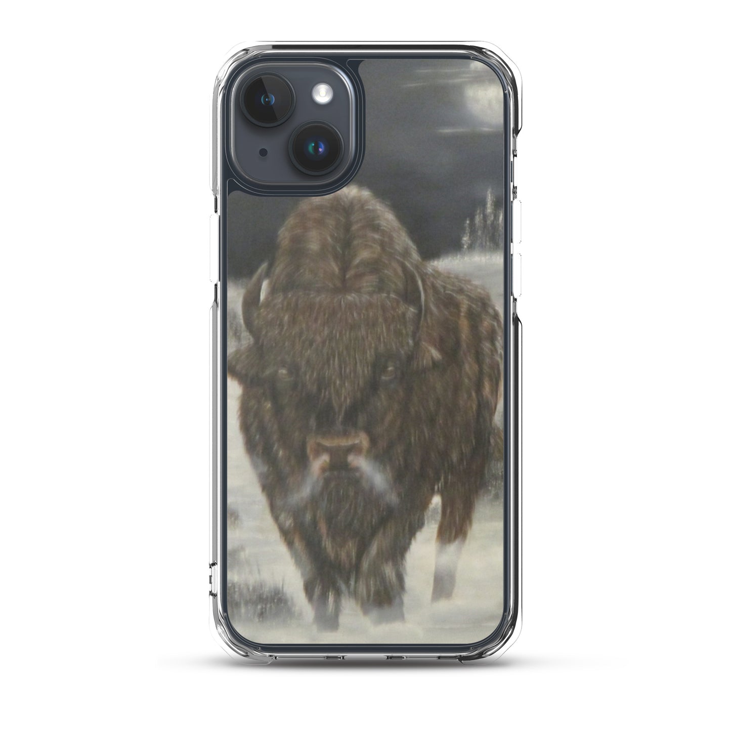 Clear Case for iPhone® Bison Full Moon