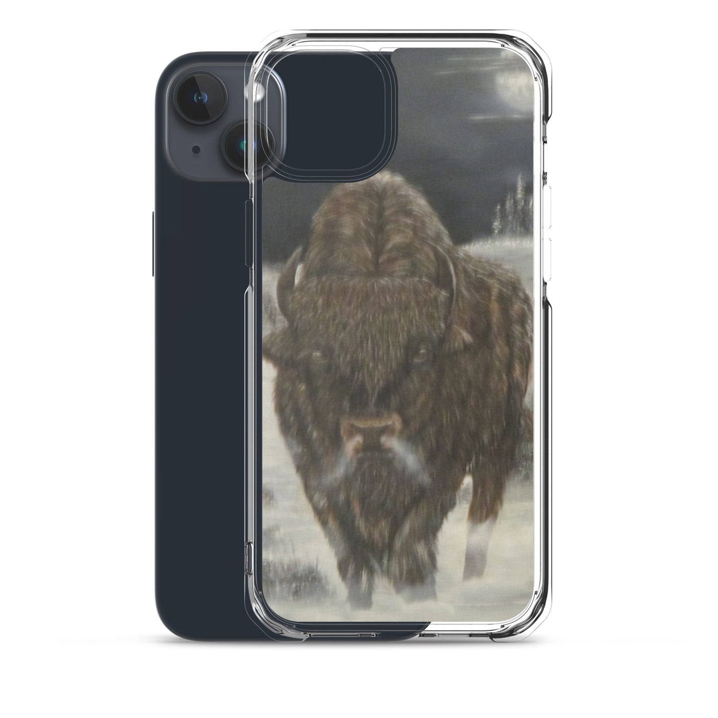 Clear Case for iPhone® Bison Full Moon