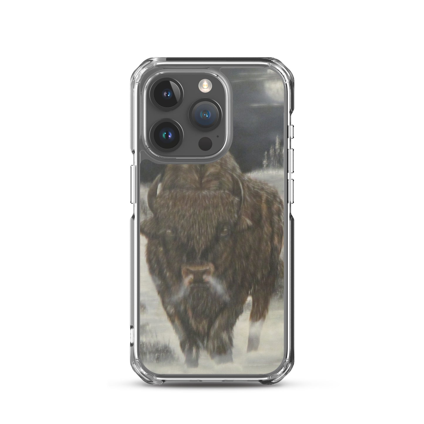 Clear Case for iPhone® Bison Full Moon