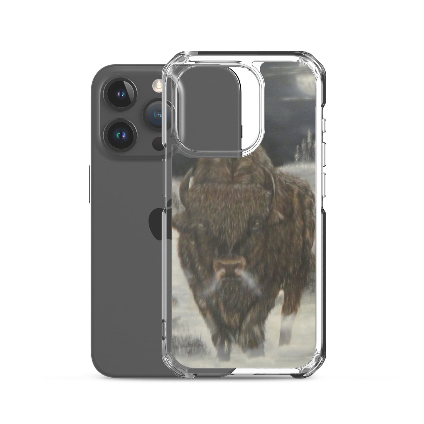 Clear Case for iPhone® Bison Full Moon