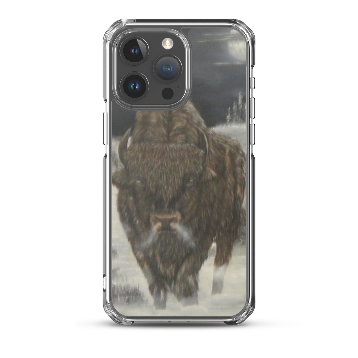 Clear Case for iPhone® Bison Full Moon