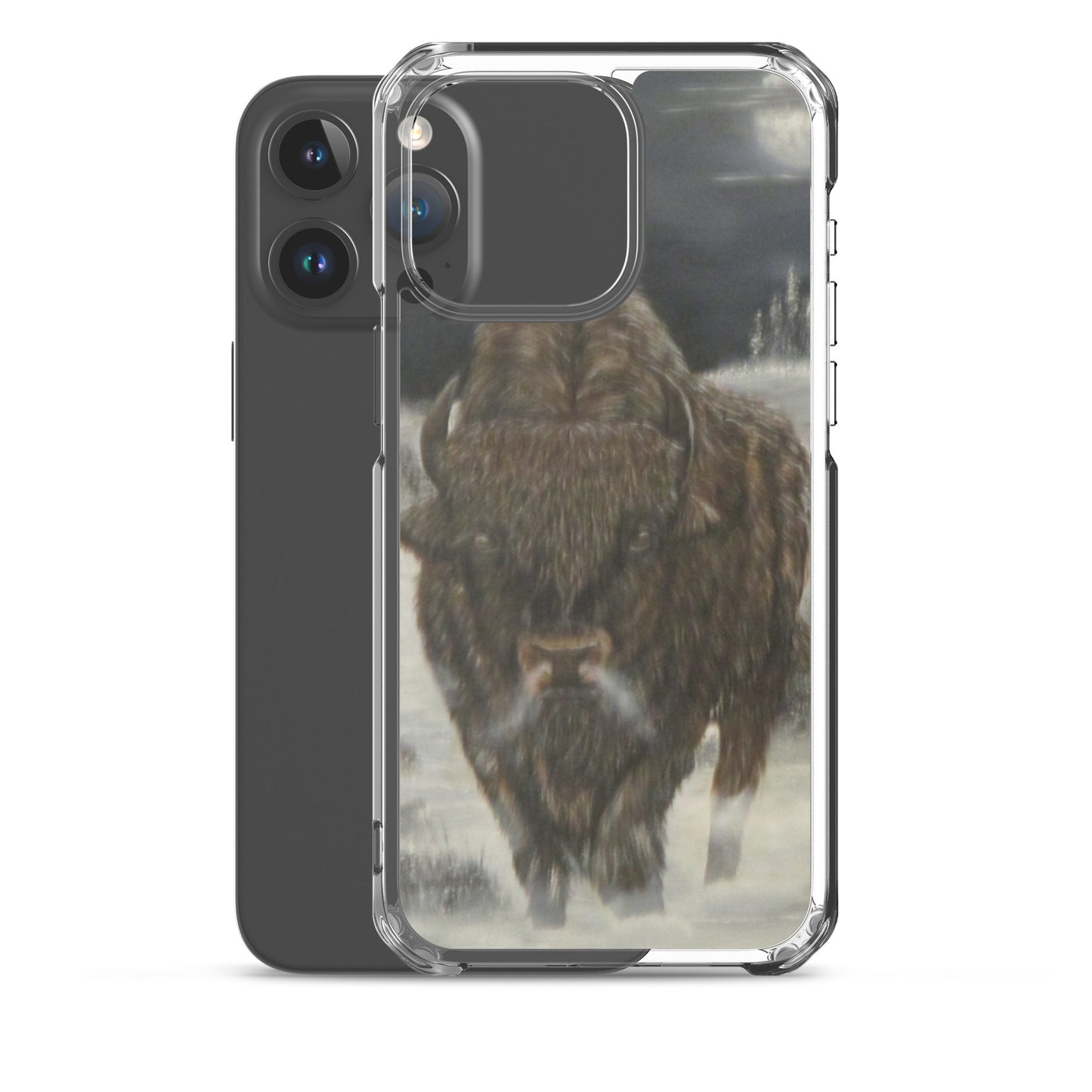 Clear Case for iPhone® Bison Full Moon