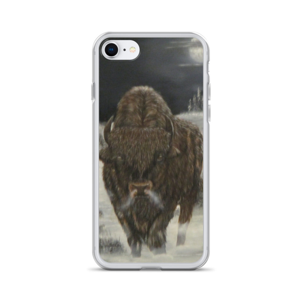 Clear Case for iPhone® Bison Full Moon