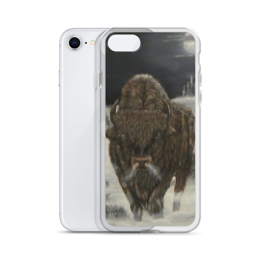 Clear Case for iPhone® Bison Full Moon