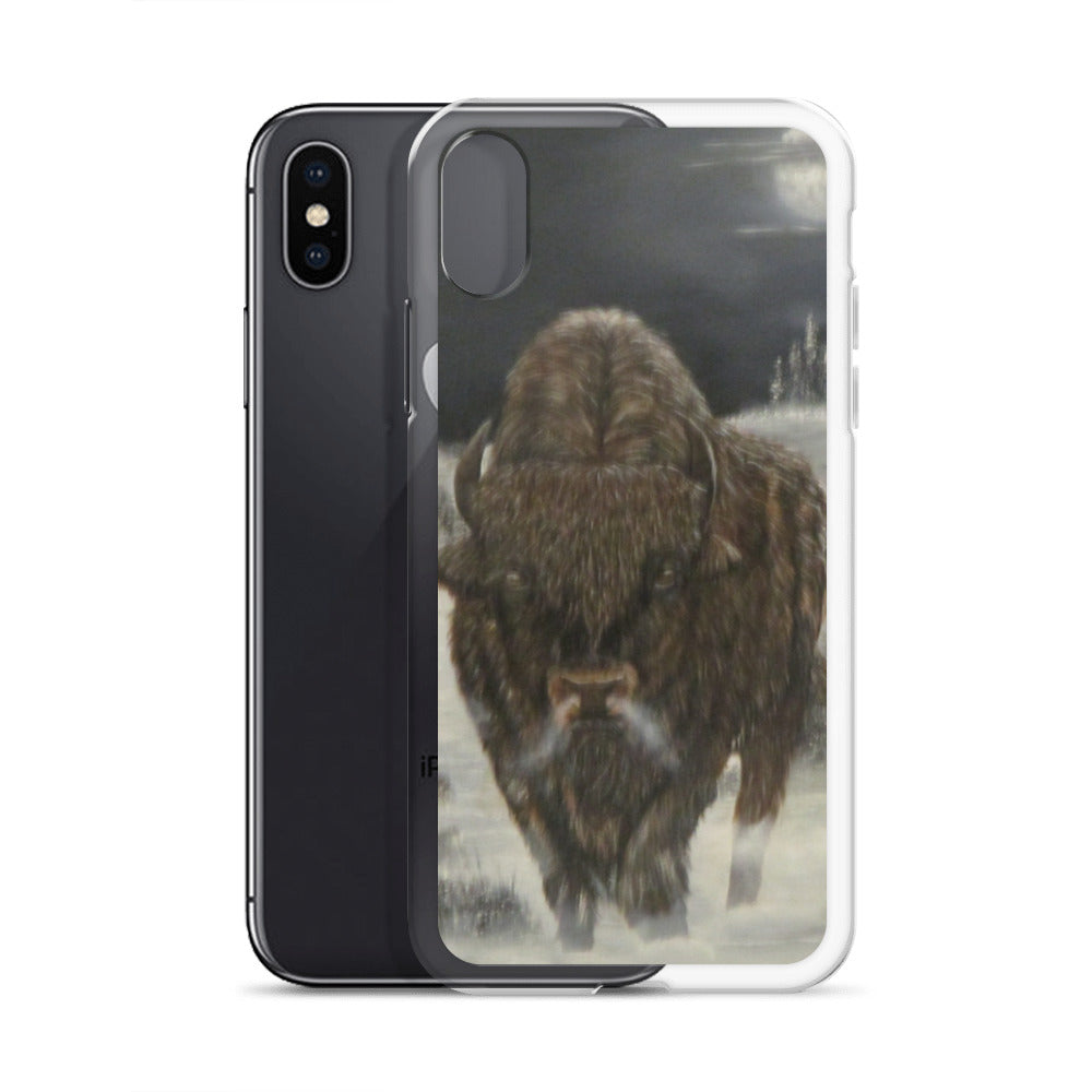 Clear Case for iPhone® Bison Full Moon