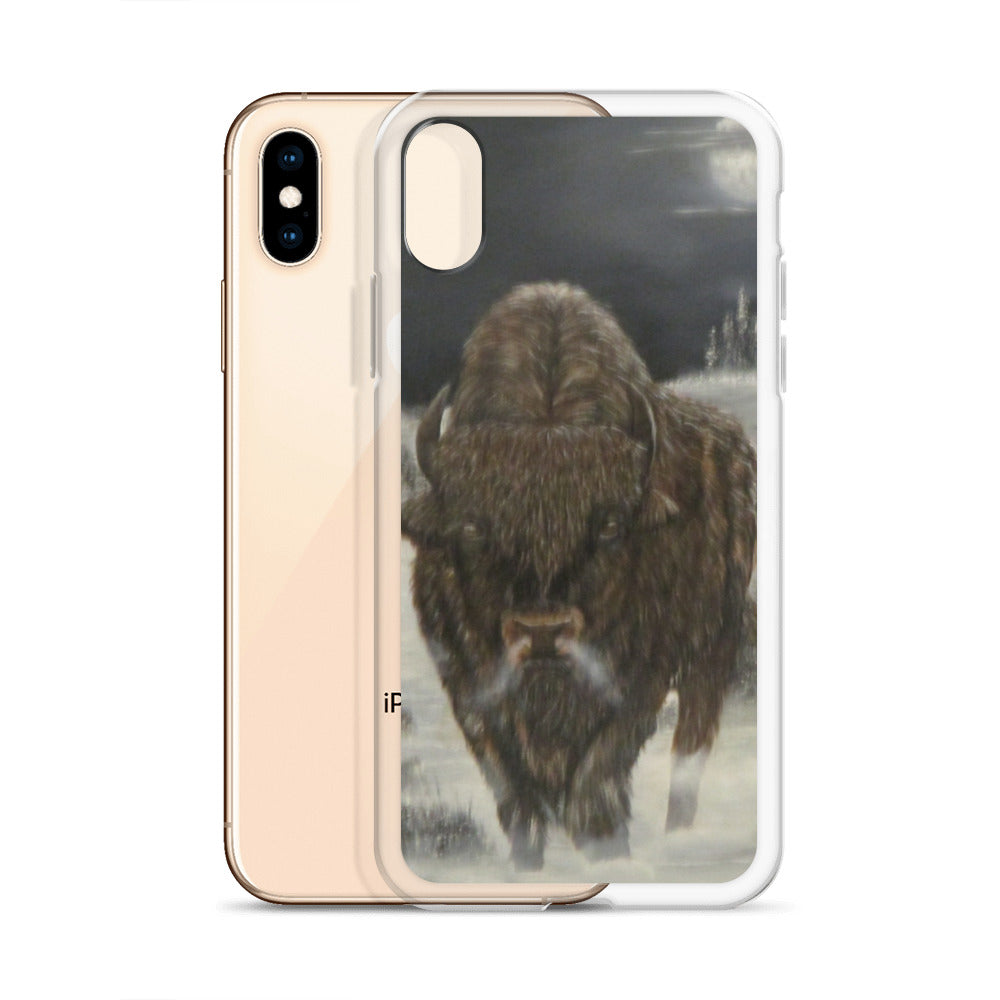 Clear Case for iPhone® Bison Full Moon