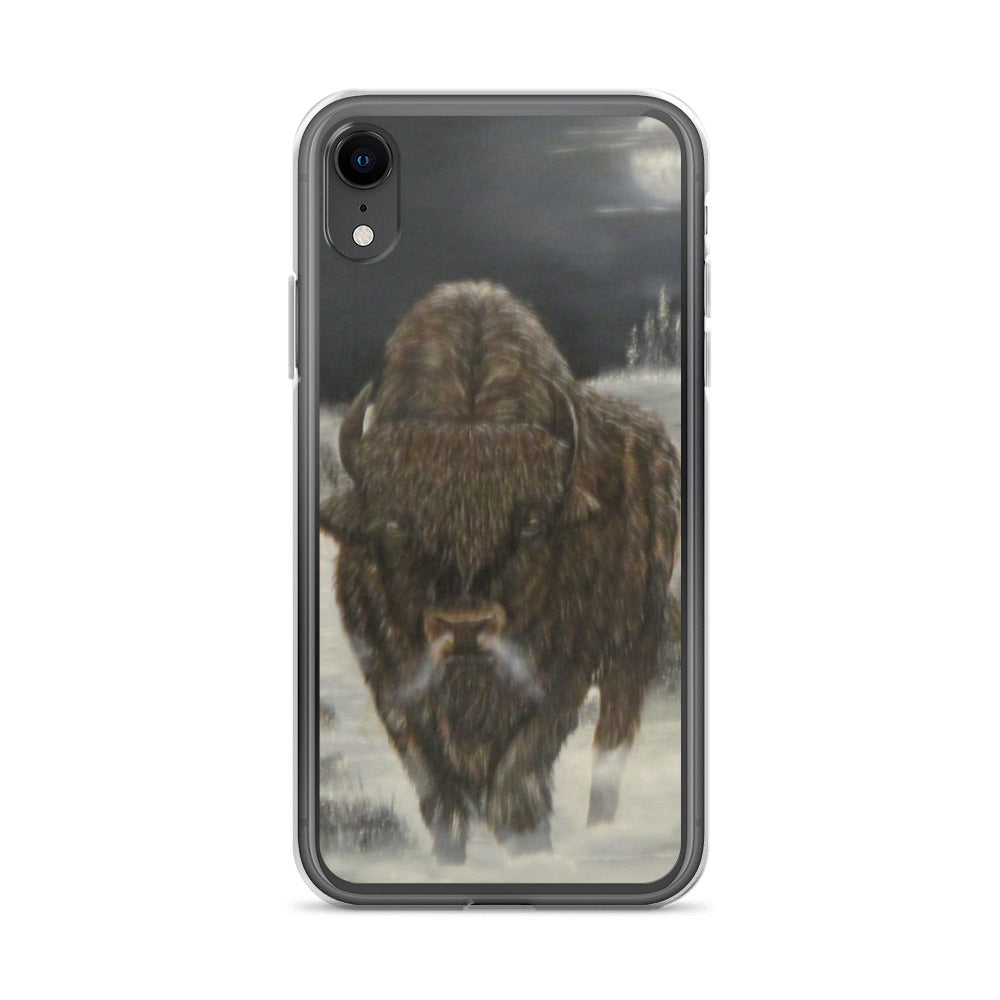 Clear Case for iPhone® Bison Full Moon