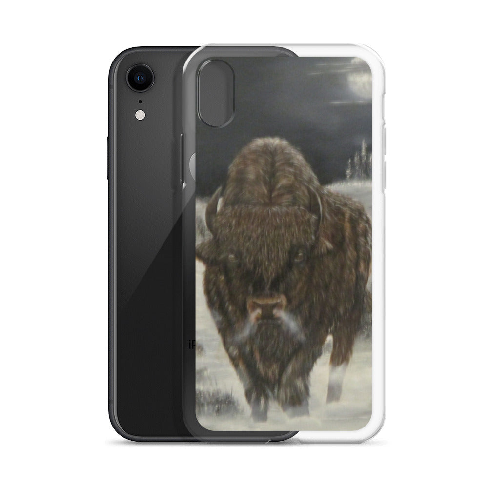 Clear Case for iPhone® Bison Full Moon