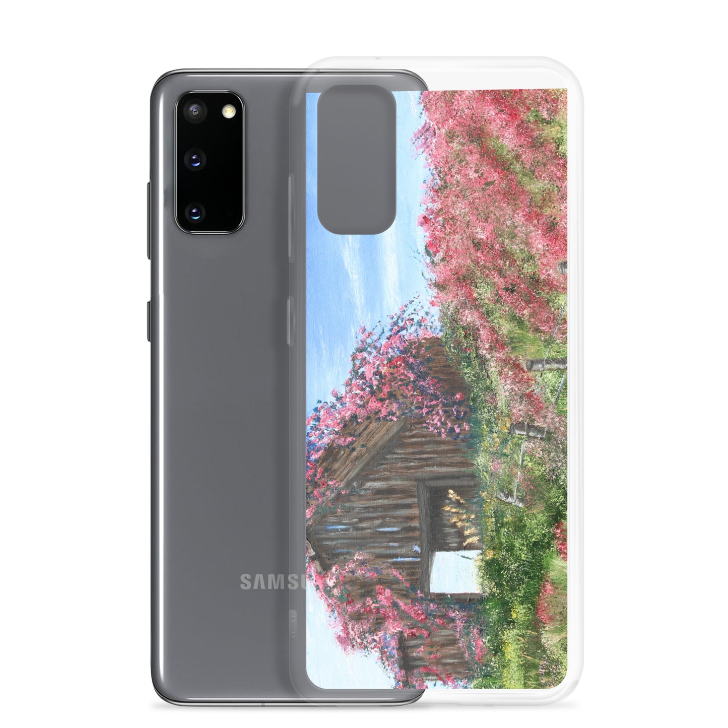 Clear Case for Samsung® Barn covered in roses