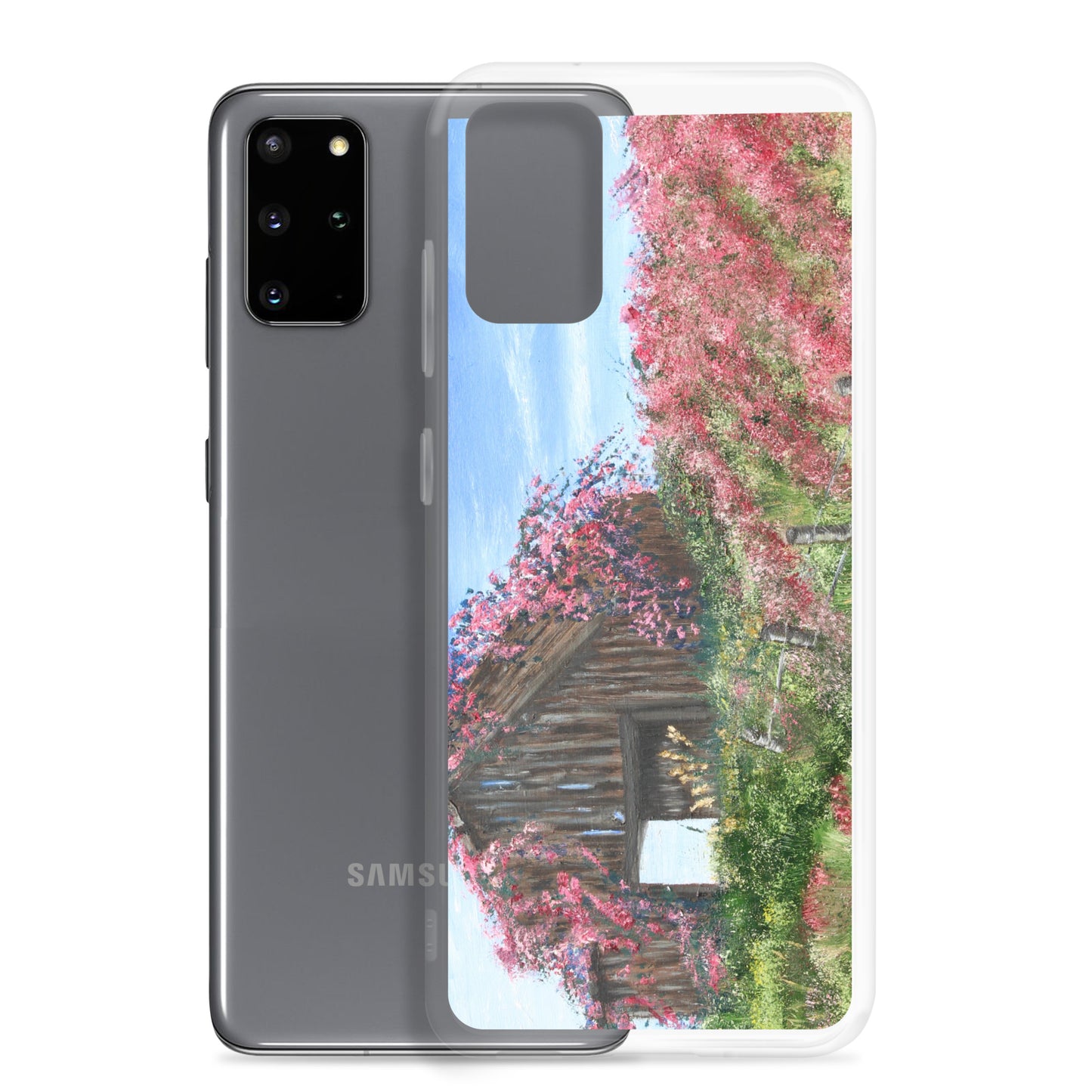 Clear Case for Samsung® Barn covered in roses