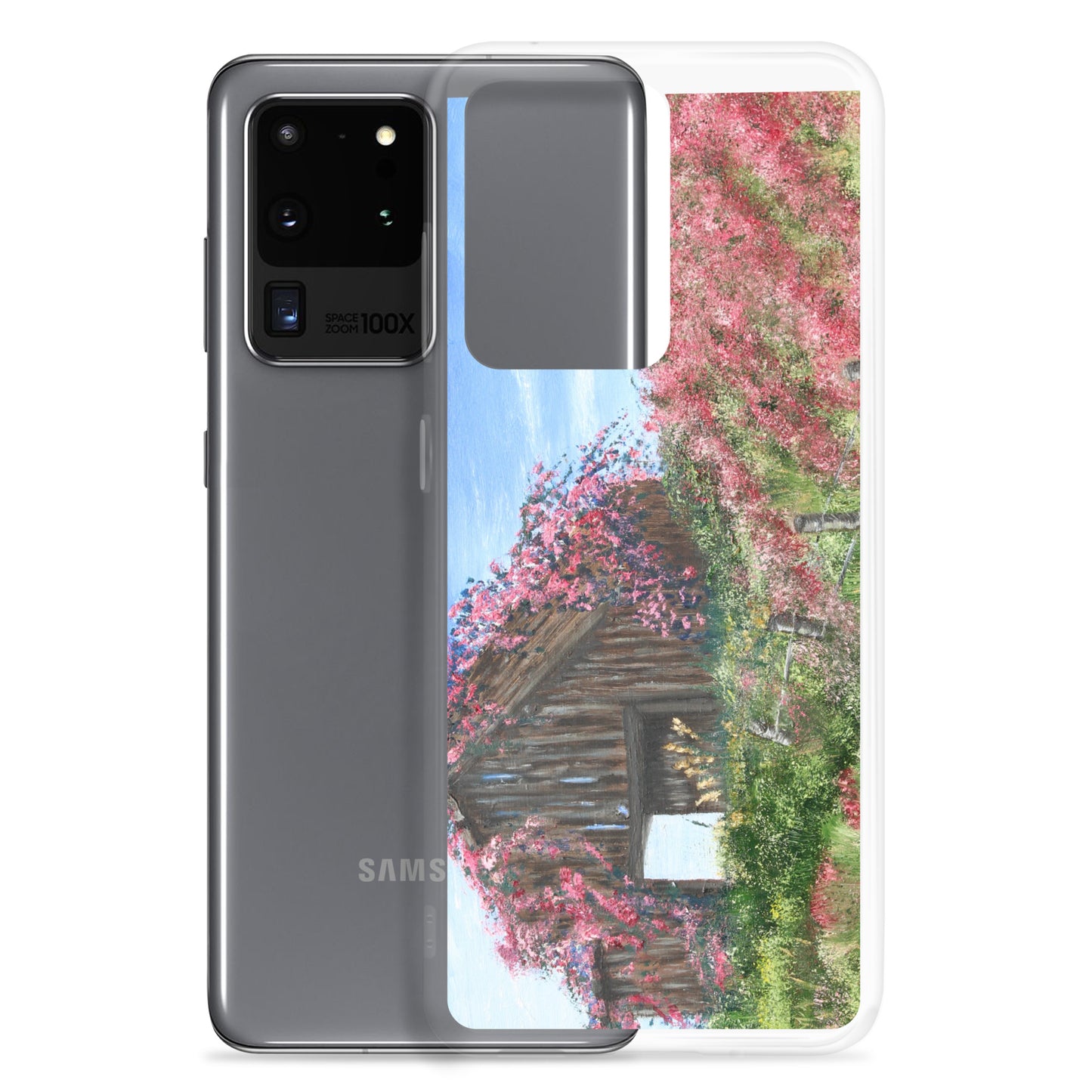 Clear Case for Samsung® Barn covered in roses