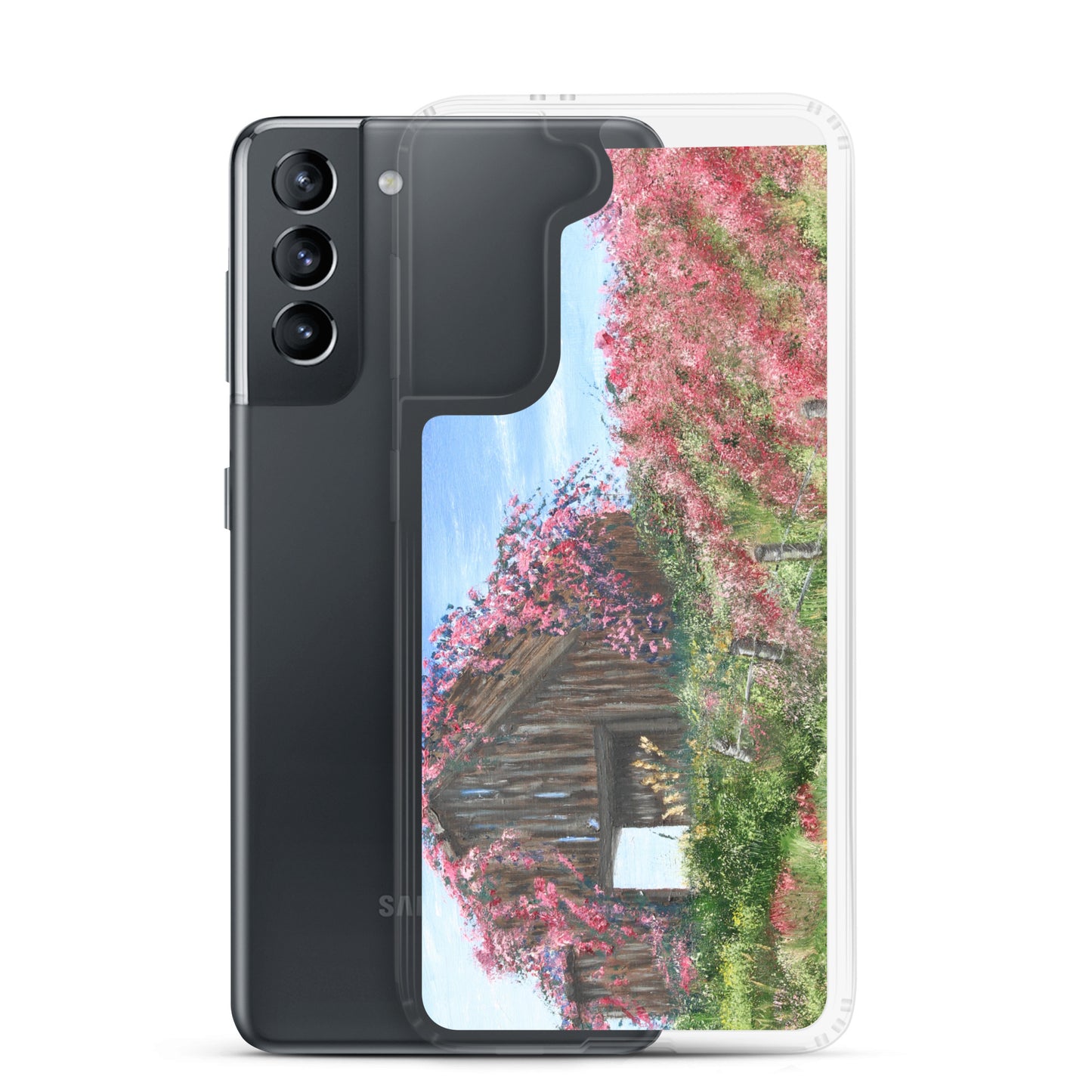 Clear Case for Samsung® Barn covered in roses