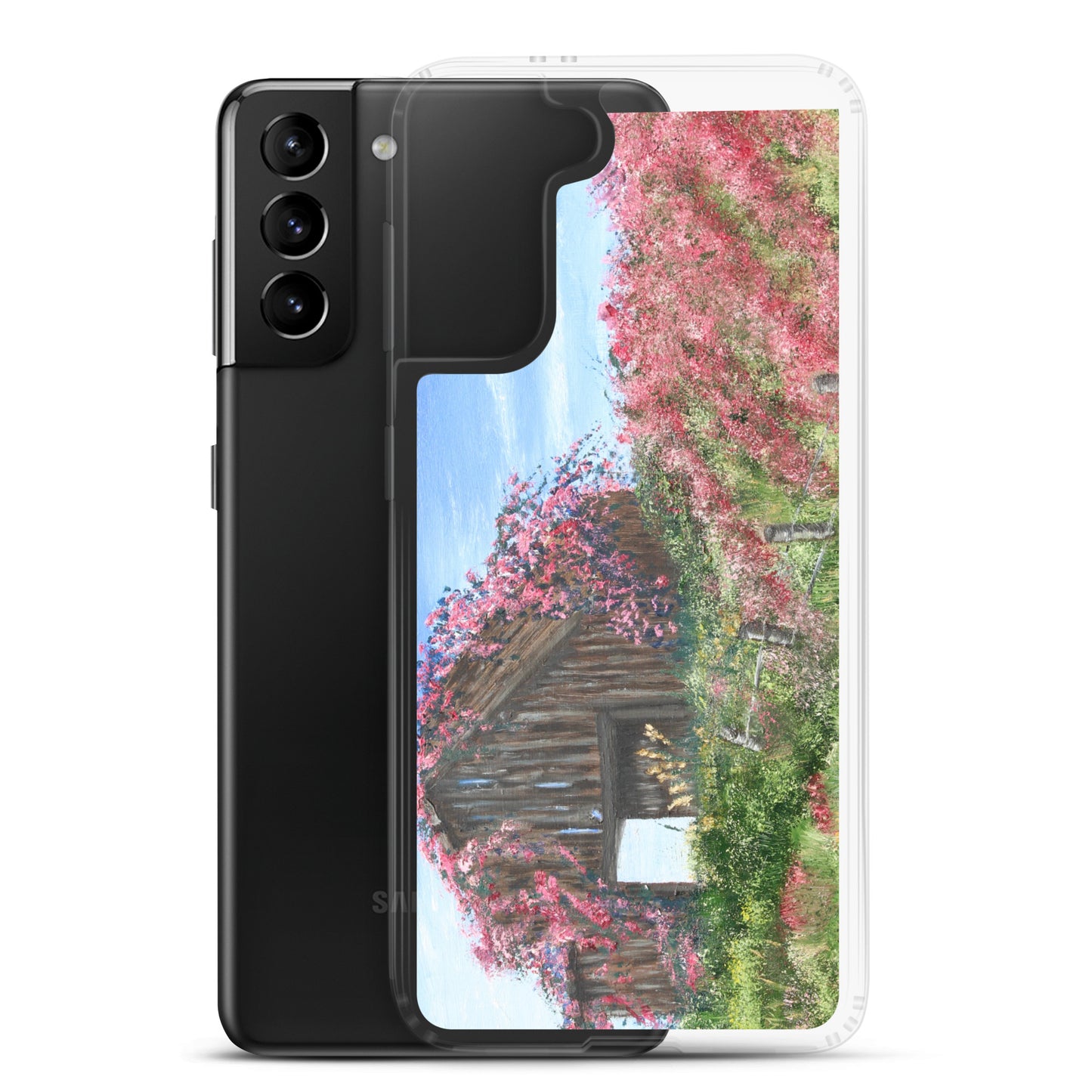 Clear Case for Samsung® Barn covered in roses