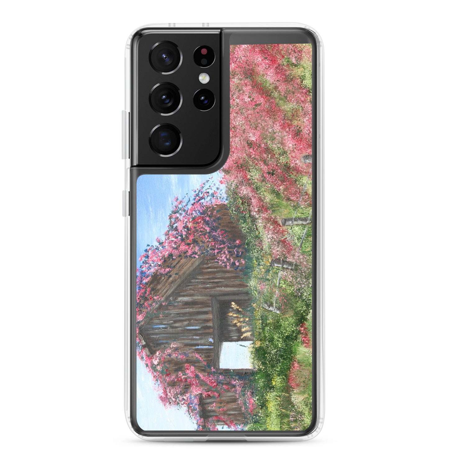 Clear Case for Samsung® Barn covered in roses