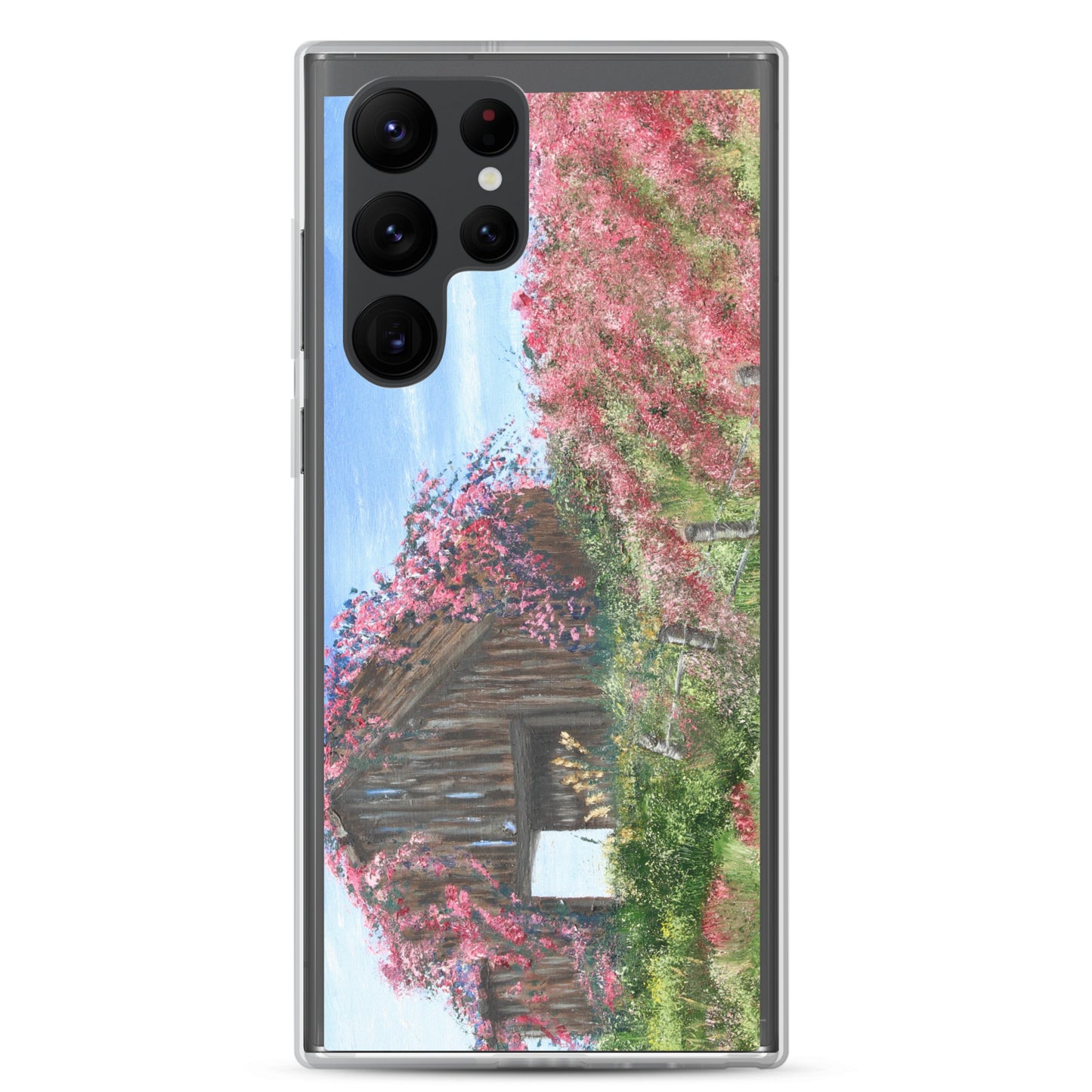 Clear Case for Samsung® Barn covered in roses