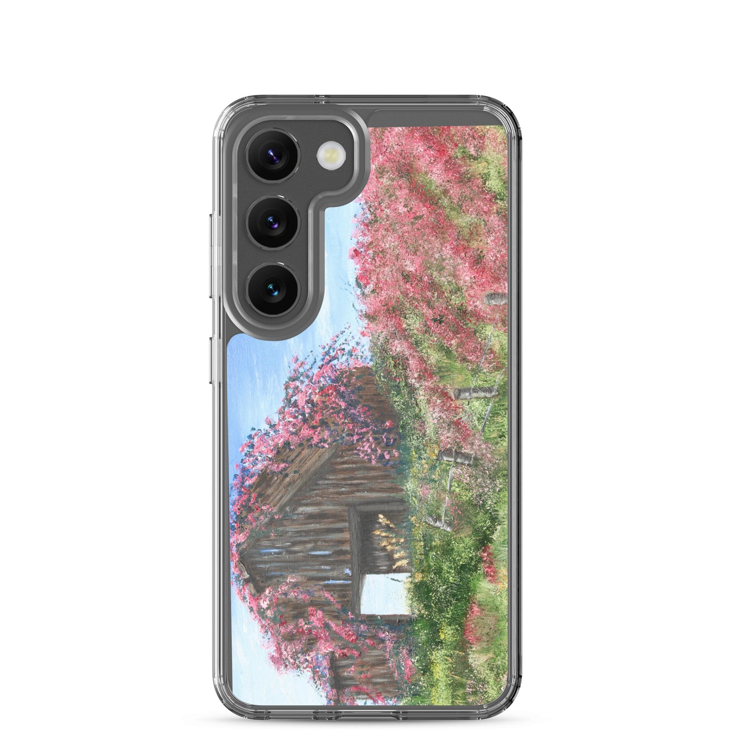 Clear Case for Samsung® Barn covered in roses