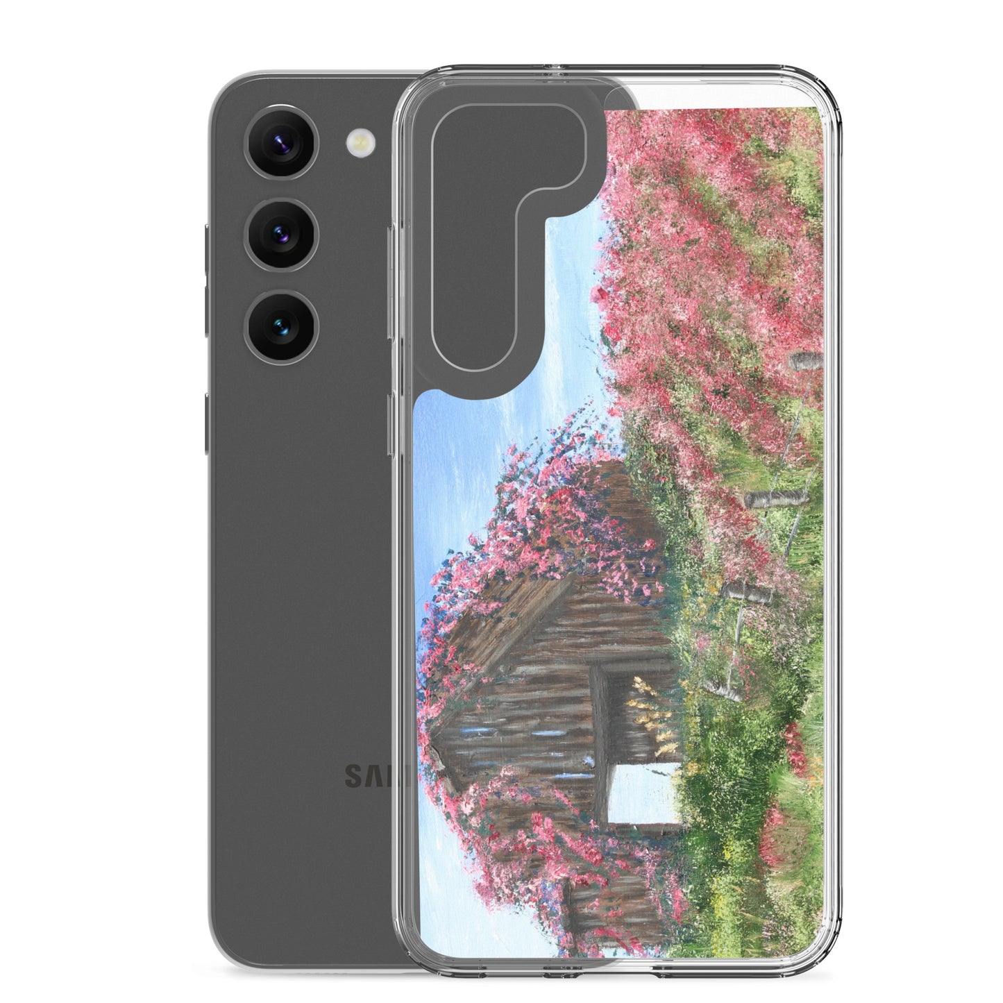 Clear Case for Samsung® Barn covered in roses