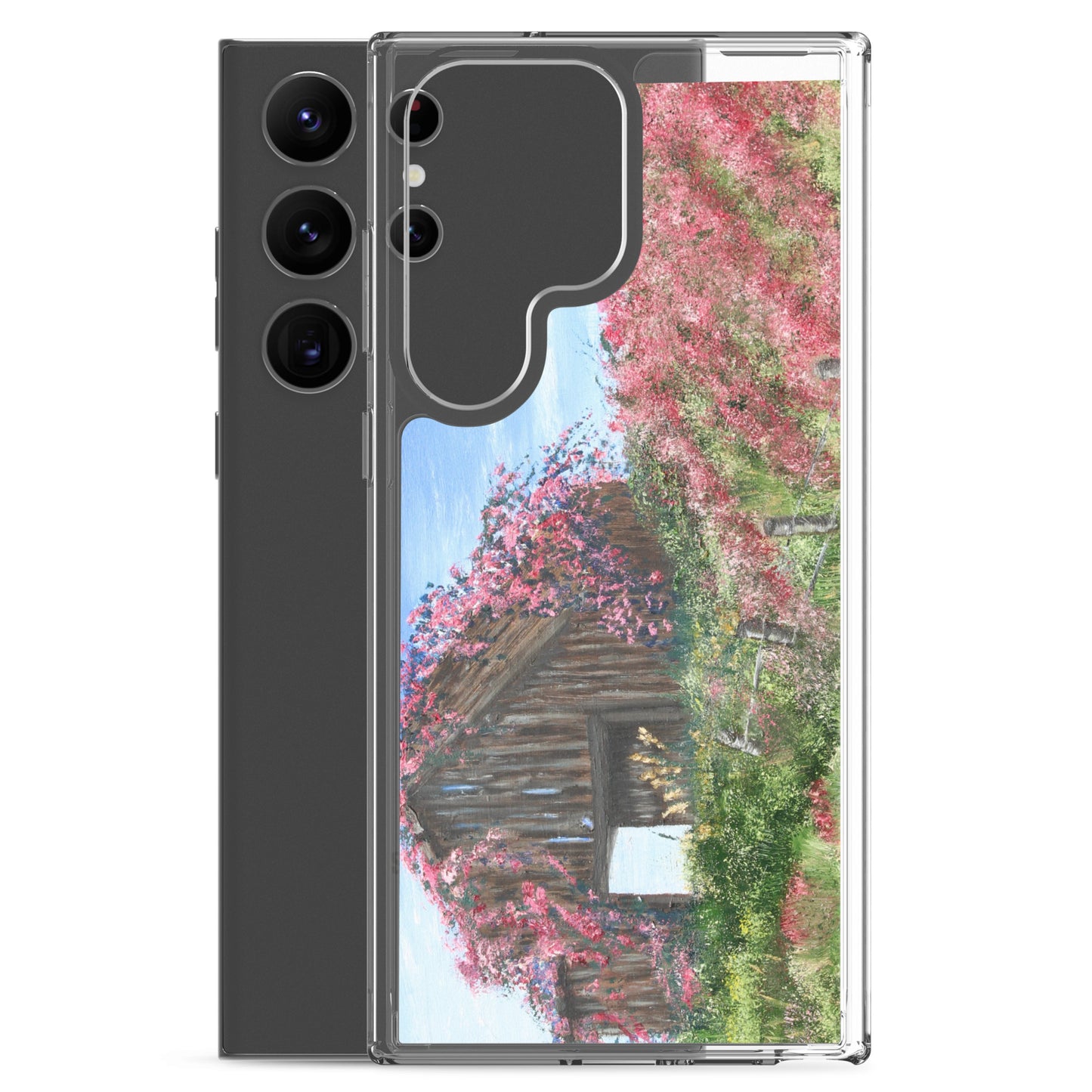 Clear Case for Samsung® Barn covered in roses