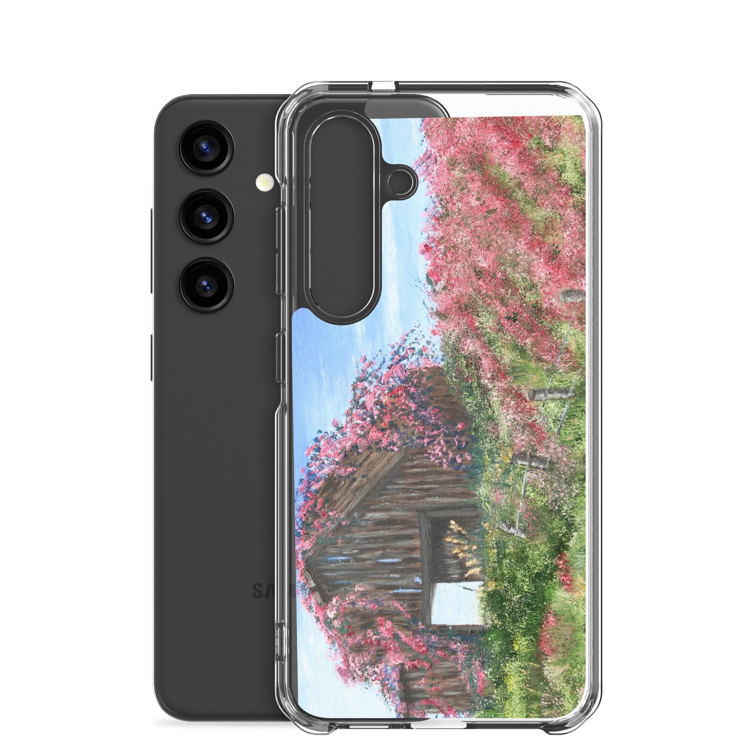 Clear Case for Samsung® Barn covered in roses