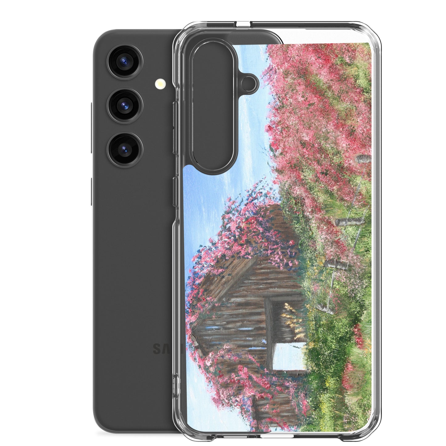 Clear Case for Samsung® Barn covered in roses