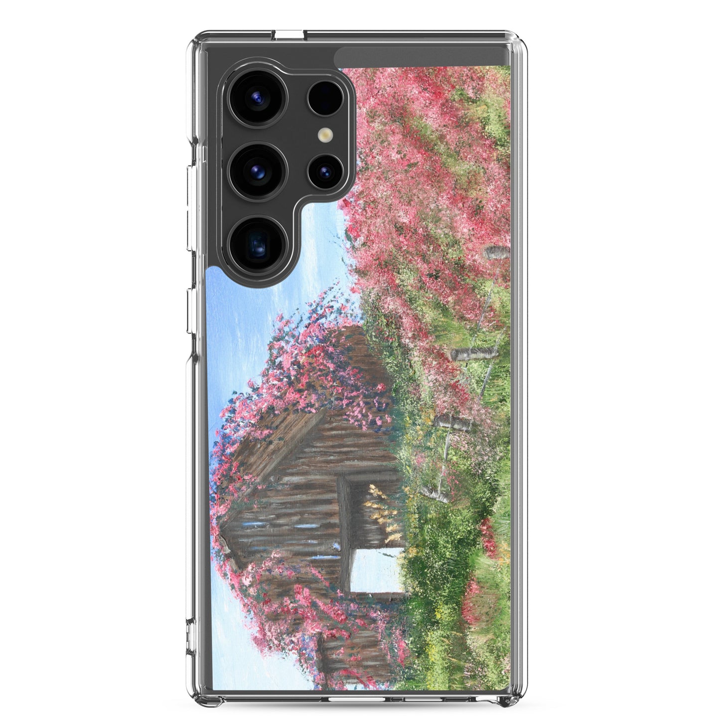 Clear Case for Samsung® Barn covered in roses