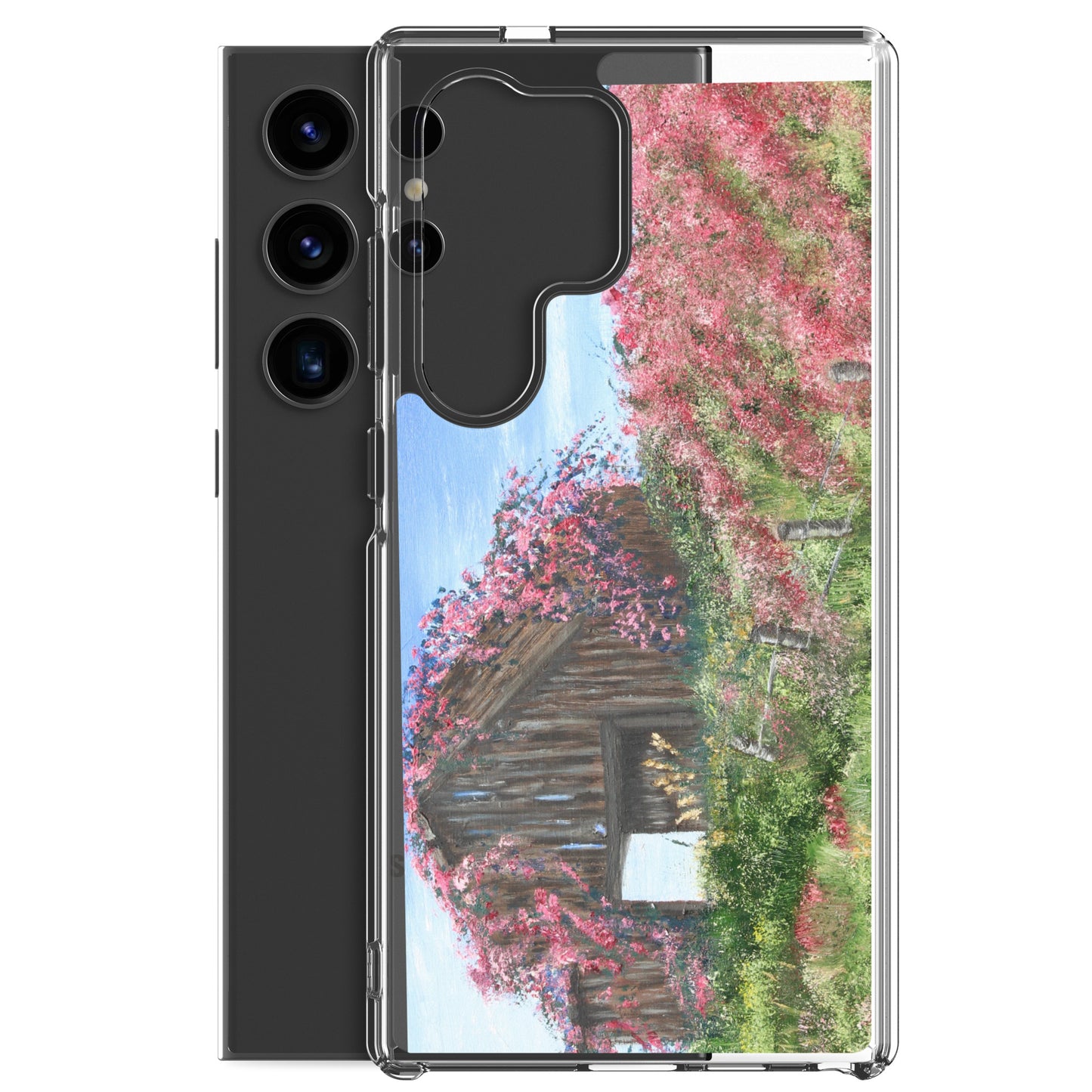 Clear Case for Samsung® Barn covered in roses